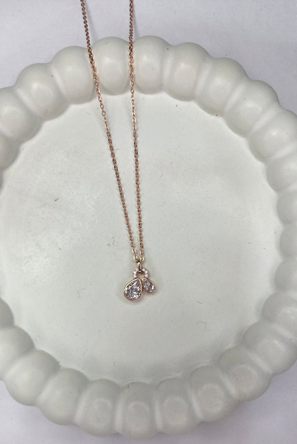 Two Stone Sparkle Necklace