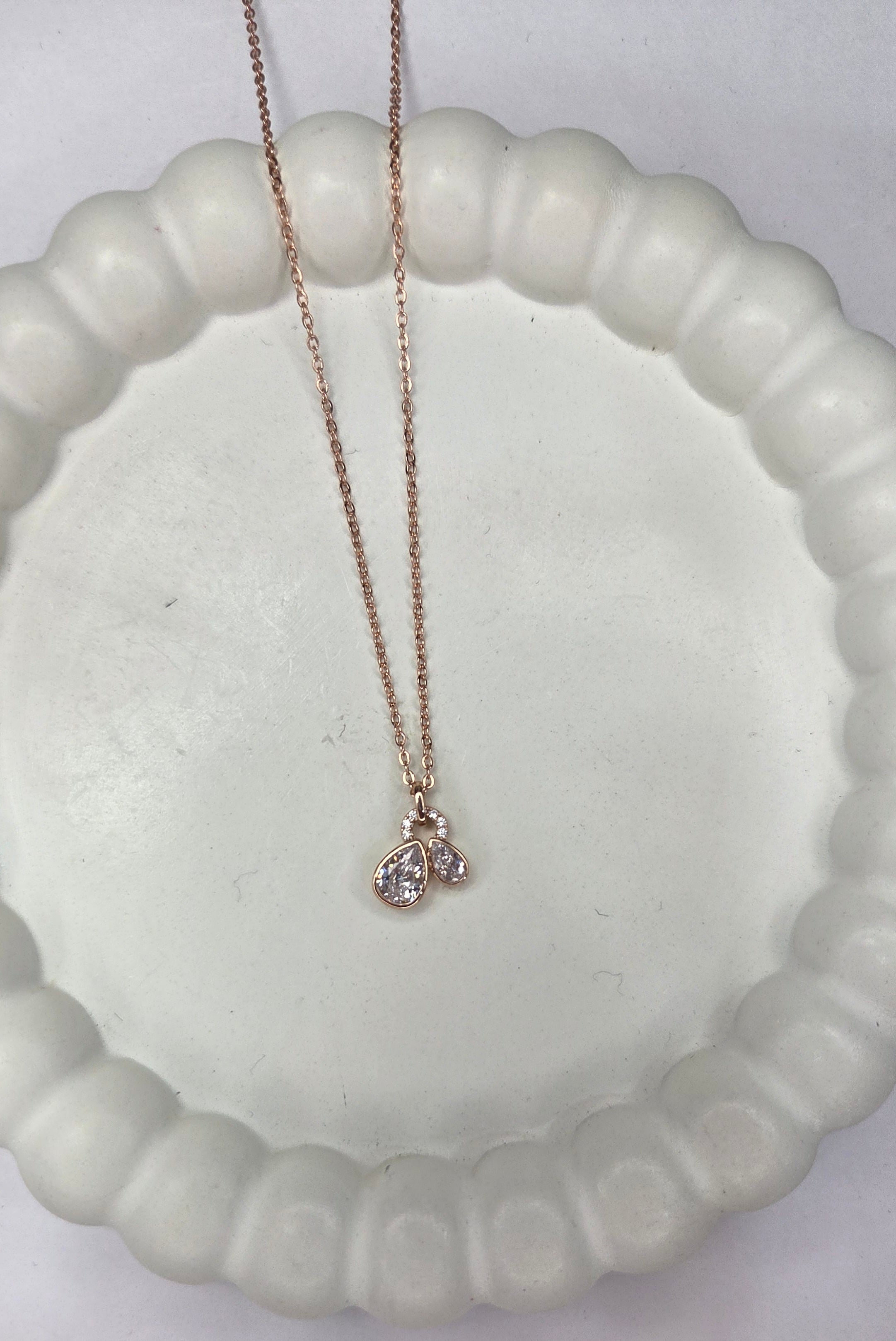 Two Stone Sparkle Necklace