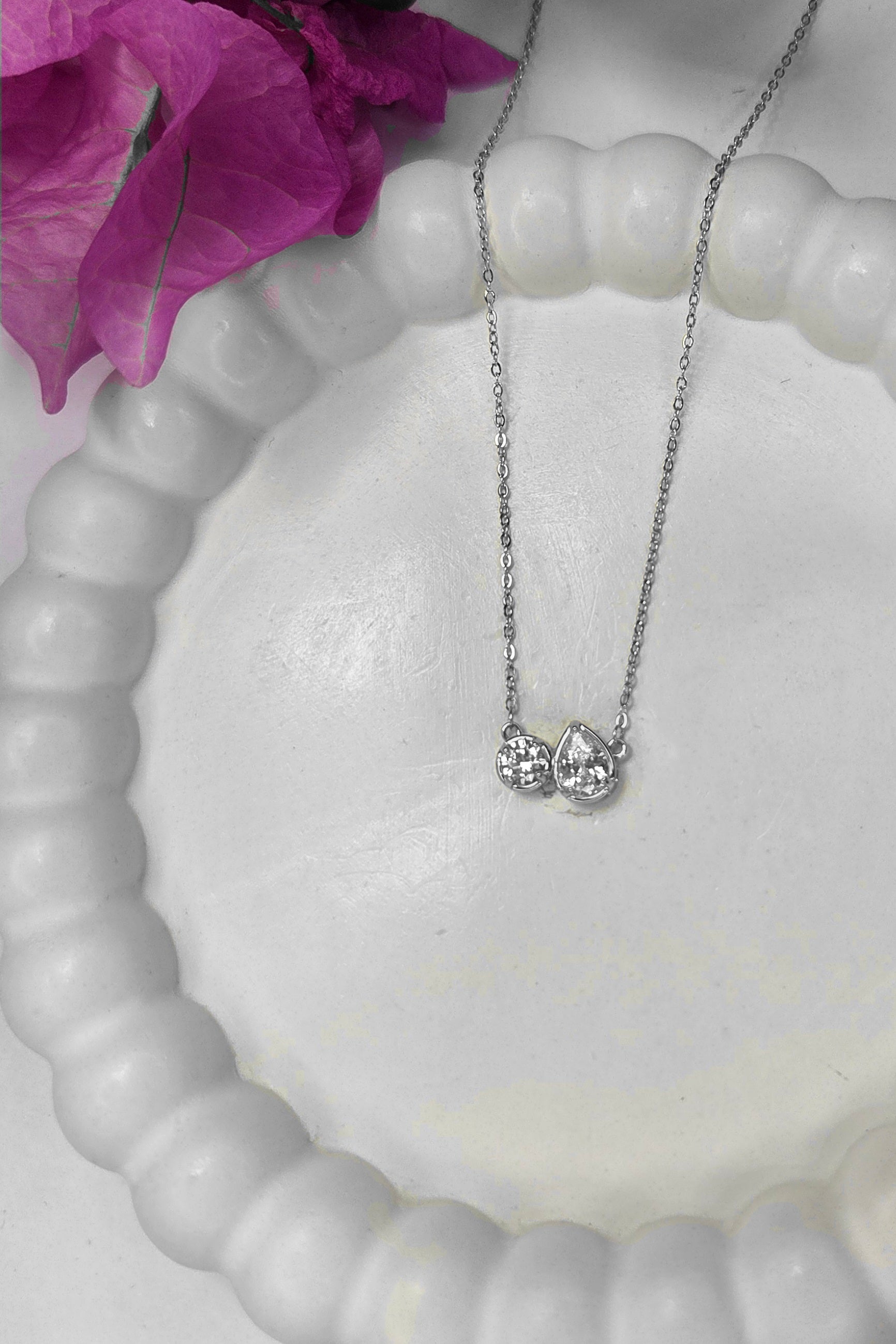 Two Stone Sparkle Necklace